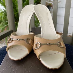 Gucci High Heel Horse-Bit Slide EUC Size 10 / 40